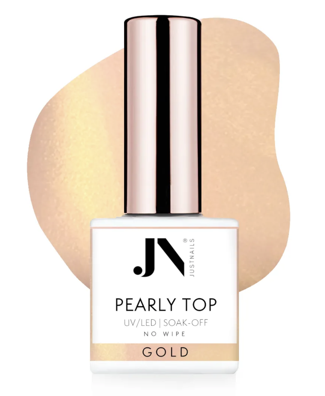 JUSTNAILS Pearly Top Finish no Wipe GOLD
