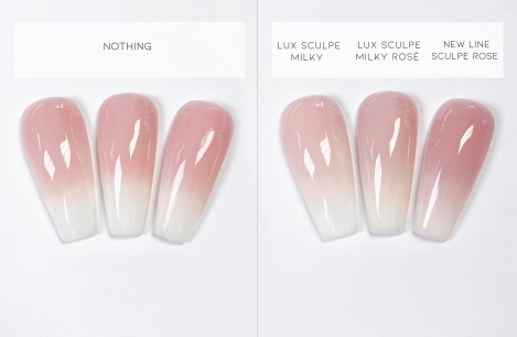 JUSTNAILS 1- Phasen-Gel Premium LUX Sculpe Milky Rose