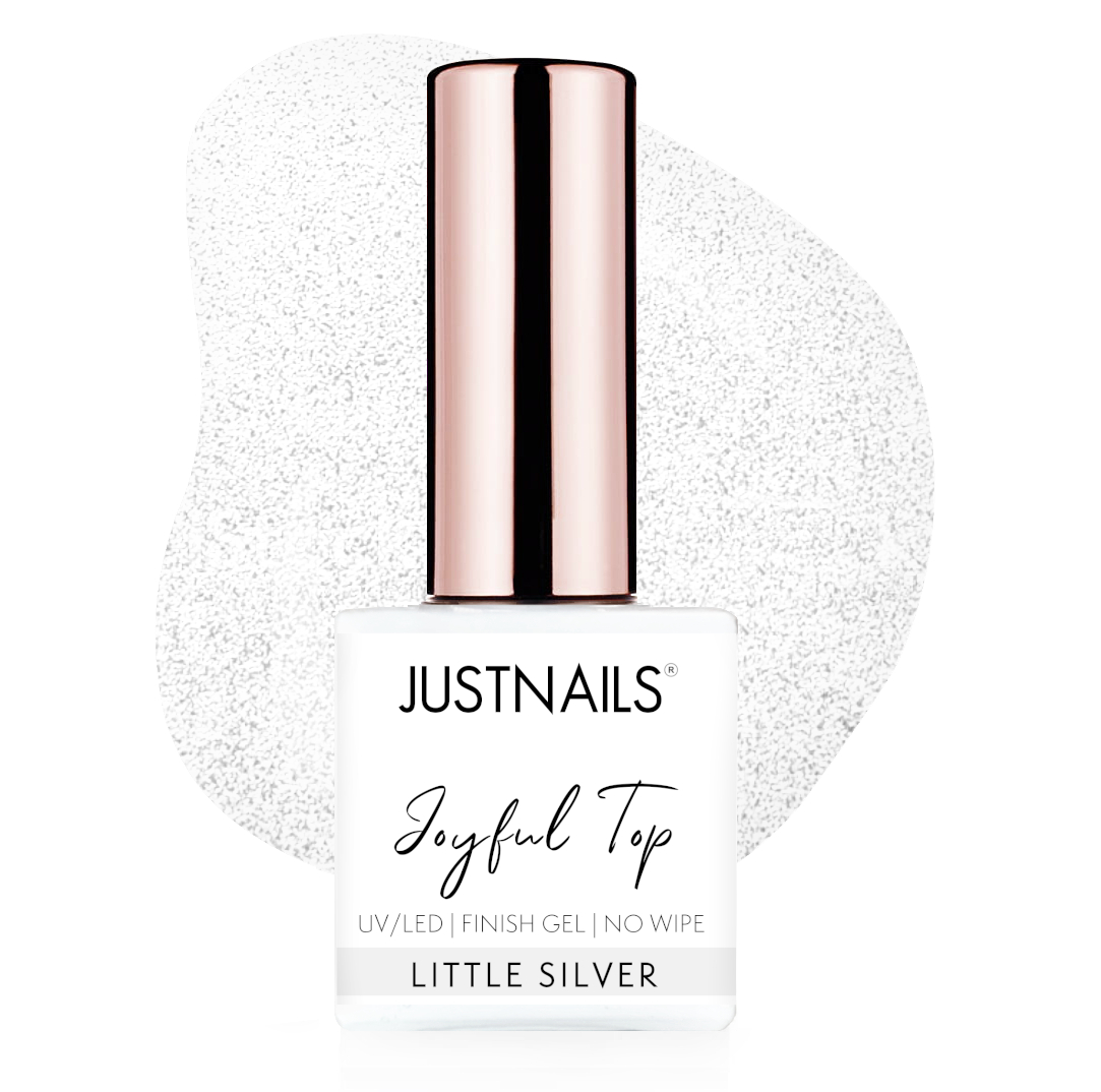 JUSTNAILS Joyful Finish no Wipe LITTLE SILVER