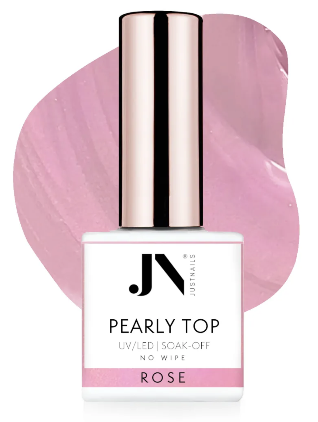 JUSTNAILS Pearly Top Finish no Wipe ROSE