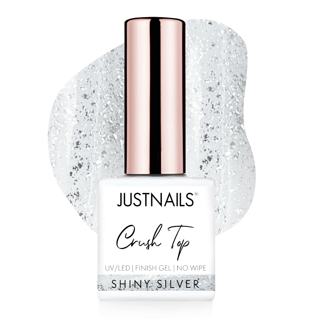 JUSTNAILS Crush Finish no Wipe SHINY SILVER