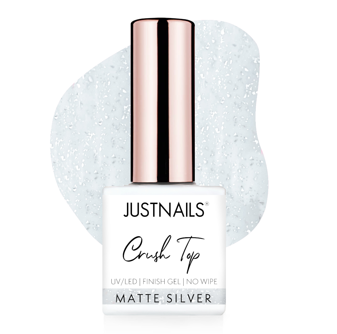 JUSTNAILS Crush Finish no Wipe MATTE SILVER