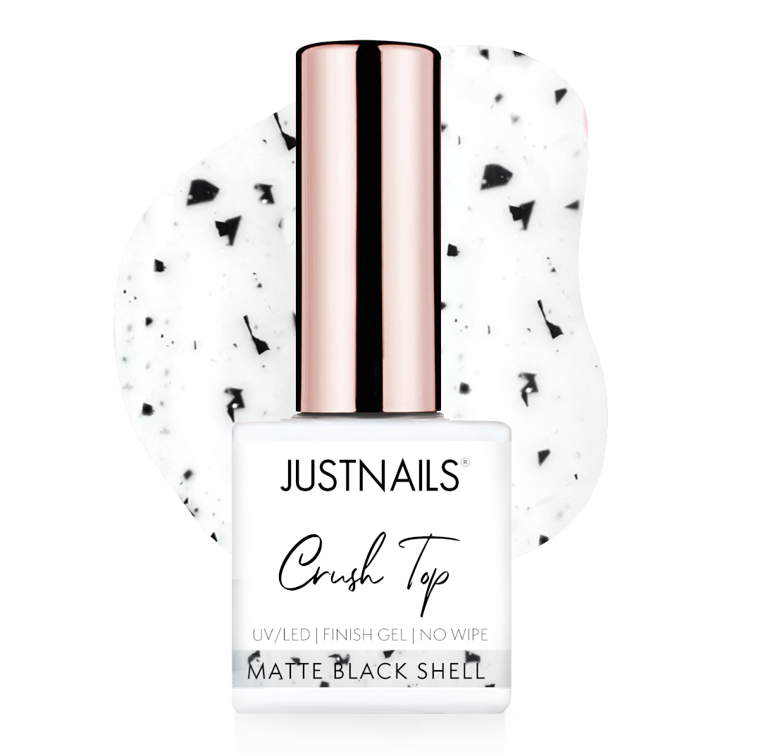 JUSTNAILS Crush Finish no Wipe MATTE BLACK SHELL