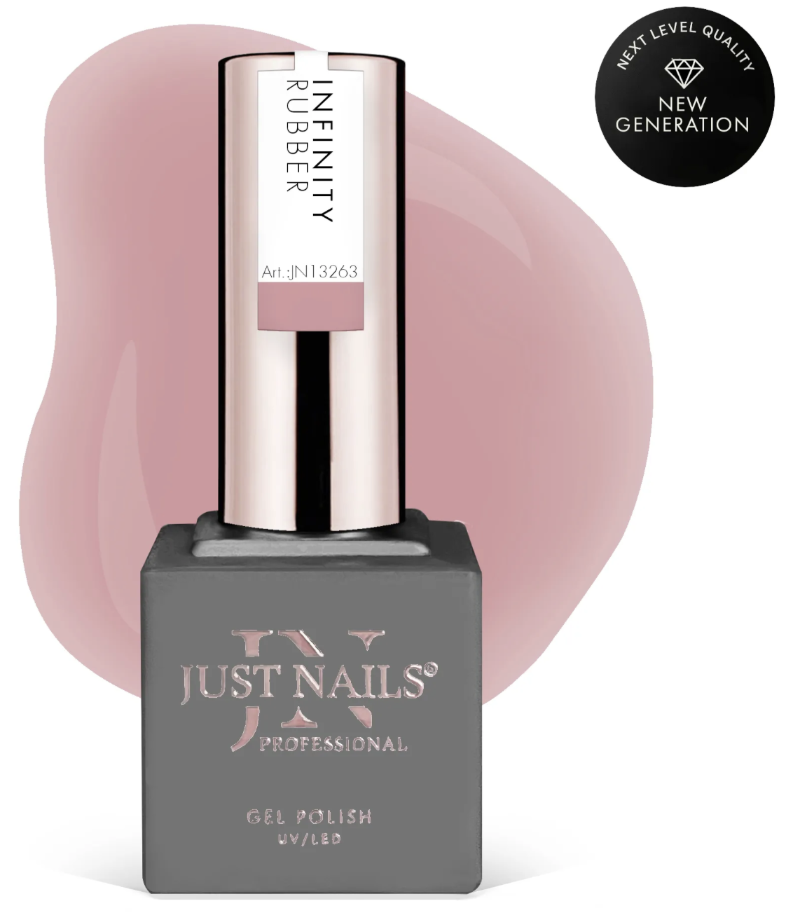 JUSTNAILS Rubber Gel INFINITY BASE - BLUSHI GLOW