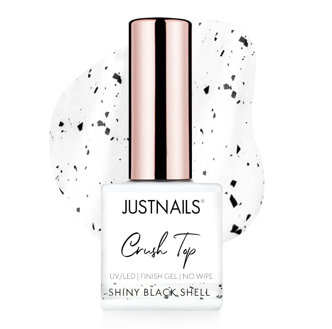 JUSTNAILS Crush Finish no Wipe SHINY BLACK SHELL